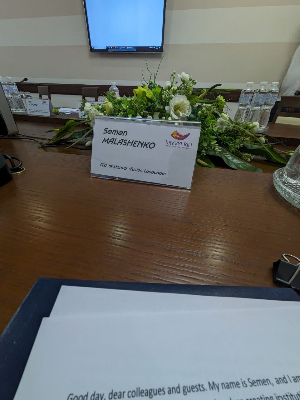 Presentation to Authorities